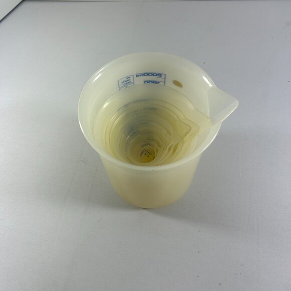 Vintage Set 10 Graduated Plastic Beakers West Germany Liquid Measurements Ohaus - Picture 9 of 10